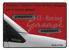 2 Adesivi Resinato Sticker 3D Smart Passion Grigio e Bianco Sportello Spechietto