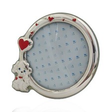 Round photo frame in celestial