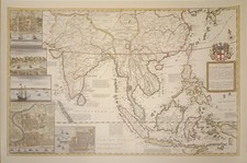 Mappa Sud Est Asiatico, 1717 by Herman Moll - Colonial East Indies, China,...