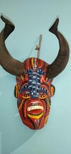 Maschera Messicana Con Autentiche Corna Di Montone
