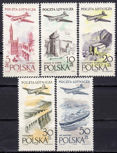 Polonia 1958 fischer 935 939 - polonia,