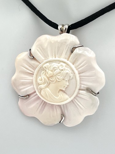 Cammeo conchiglia rosa - cammeo, 45mm