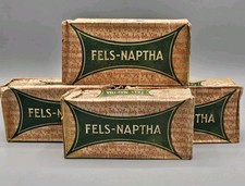 (4) Sapone da bar vintage anni '20 Fels-Naptha Lavanderia 6,5 - NUOVO VECCHIO MAGAZZINO