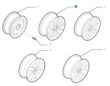 Cerchio in lega 6.5J x 16''