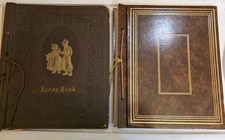 Antico album di ritagli lotto di due. Uno pieno di versi, uno mai usato