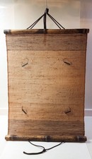 Pergamena giapponese vintage da appendere KAKEJIKU SHIKISHI cornice tavola artistica tessuto bambù