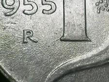 1 LIRA 1955 ERRORE - FRATTURA