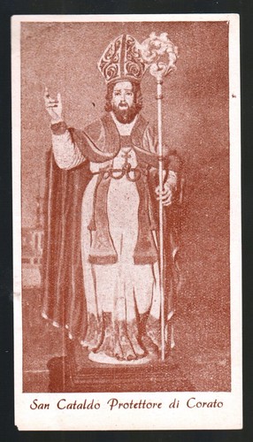 Vecchio raro santino san - e,