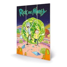 Rick E Morty In Legno Wall Art