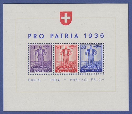Svizzera blocco pro patria - blocco,