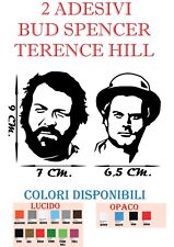 2 adesivi BUD SPENCER TERENCE HILL  prespaziato auto moto furgone barca casco