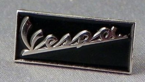 Vespa pin badge black and - vespa,