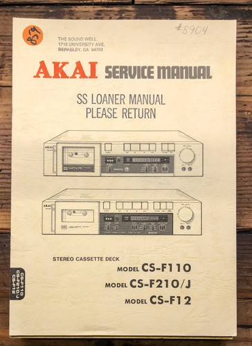 Akai f110 f210 - akai, cs-f210