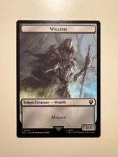 Magic MTG • Wraith / Goblin Double-Sided Token • Comm: LOTR 8 / 7 • T • ENG
