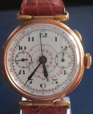 chronograph Suisse Gold 18 K Vintage Rare 1920
