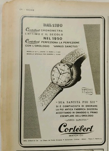 Pubblicita cortebert orologio - pubblicita',