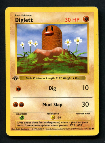 Carta pokemon edizione - carta, 1°
