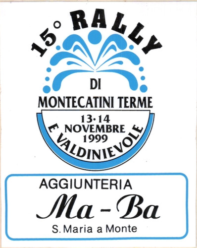 Adesivo vintage rally - 15°,