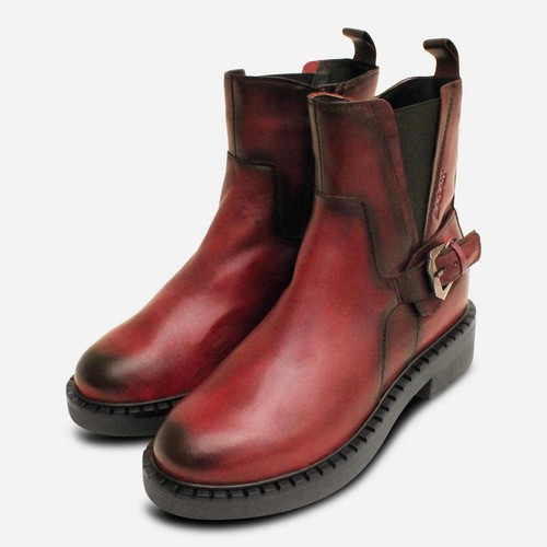 Stivali chelsea donna bordeaux