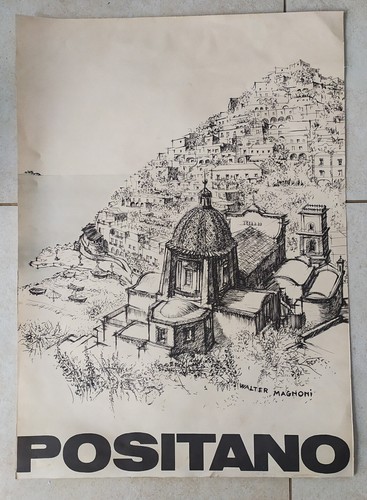 Positano poster vintage - positano,
