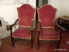 poltrone antiche coppia stile rinascimento