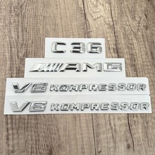 Per Mercedes Benz C36 AMG V6 COMPRESSORE scritta emblemi adesivi badge auto