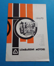 PUBBLICITA'  1968  LOMBARDINI MOTORI LDA 670  DIESEL NUOVA SERIE ADVERT WERBUNG