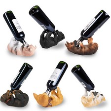 Portabottiglie da vino Cani Divertente Figura Animale Statua Scultura Portavino
