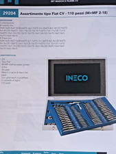INECO : CASSETTA ASSORTIMENTO MASCHI & FILIERE TIPO FIAT -110 pezzi - art. 29204