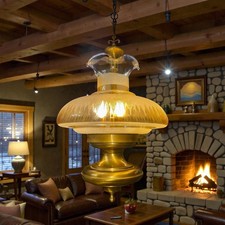 Lampadario vintage in vetro