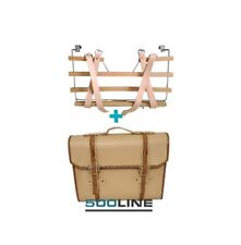 Kit Valigia posteriore vintage tipo cuoio beige con portavaligia Fiat 500 Epoca