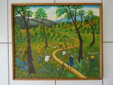 Tableau haïtien art naif - tableau,