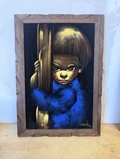 Quadro vintage bambino occhi