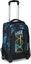 Trolley DR Scuola Desert Blue,Con Mega Scomparto E Doppia Maniglia, Nero E Blu, 