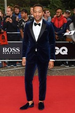 Uomo Blu Navy Velluto Abiti