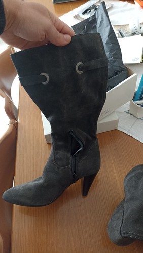 Stivale donna camoscio - stivale, grigio