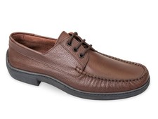 VALLEVERDE SCARPE IN PELLE UOMO ESTATE 11853  MOCASSINO ALLACCIATO MORO