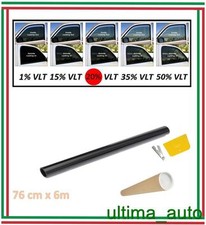 PELLICOLA OSCURANTE PER VETRI AUTO NERO 20% DARK BLACK 76cm x 6m / 76cm x 600cm