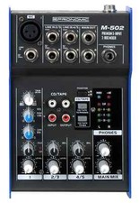 Mixer M-502 Mini Passivo 5 Canali 2 Band EQ Alimentazione Phantom Pronomic