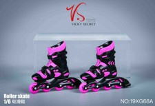Scarpe da pattinaggio a rotelle VSTOYS 19XG68A 1/6 rosa misura 12'' corpo femminile giocattoli