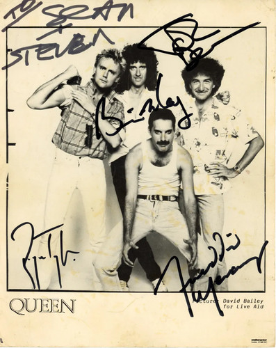 Queen live aid signed - queen,