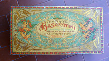 Grande scatola vintage in lamiera BISCOTTINI DI NOVARA