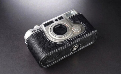 Custodia fotocamera vera pelle