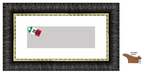 Cornice nera oro legno da - nera,