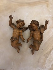 3ª Coppia Di Angeli In Legno