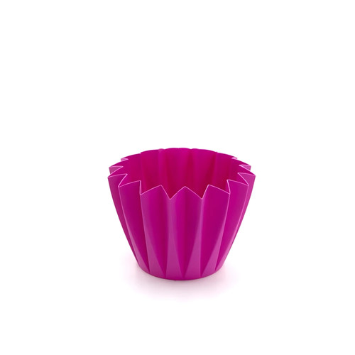Porta vaso fucsia - , plissettato