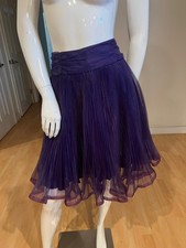 GONNA NUOVA VINTAGE BETSEY JOHNSON SERA PLISSETTATA LINEA A TAGLIA 4