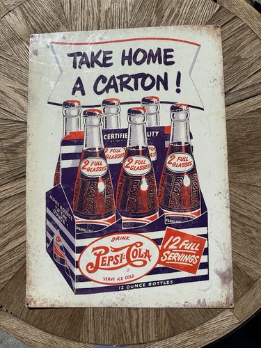 Vintage metal pepsi sign - vintage,