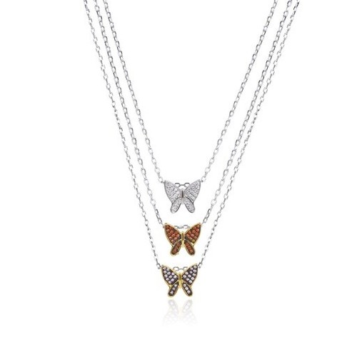 Collana donna tre - fili, con