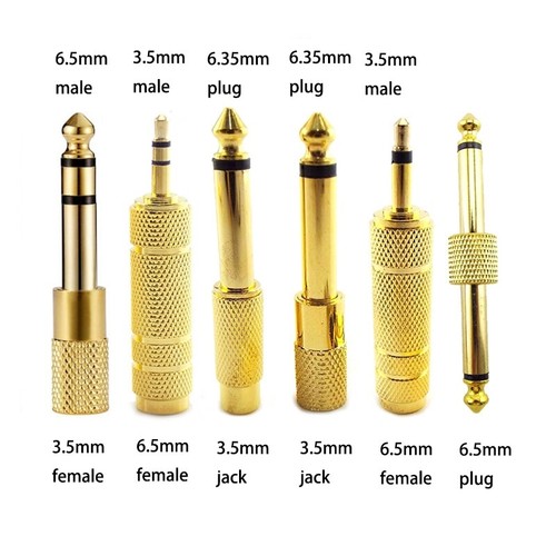 5pcs 35mm maschio spina - 6.35mm, 6.5